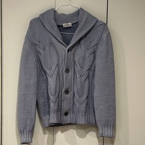 Vintage Gran Sasso Gray Cable Knit Cardigan - Made in Italy